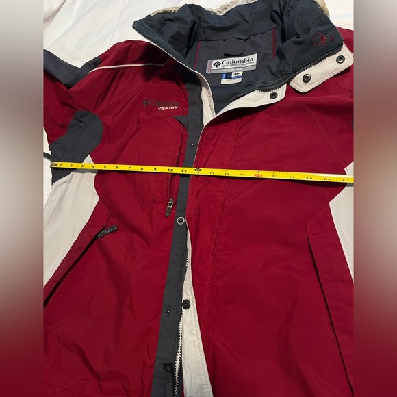 Columbia Men”s Vertex Core Red and Grey Removable Hood Ski Jacket Size L - Picture 10 of 13